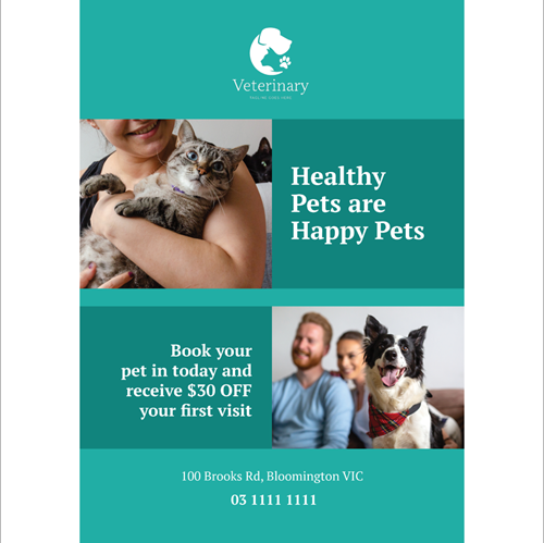 Show details for Pets Banner Template A3